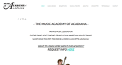 Desktop Screenshot of musicacademyacadiana.com