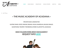 Tablet Screenshot of musicacademyacadiana.com